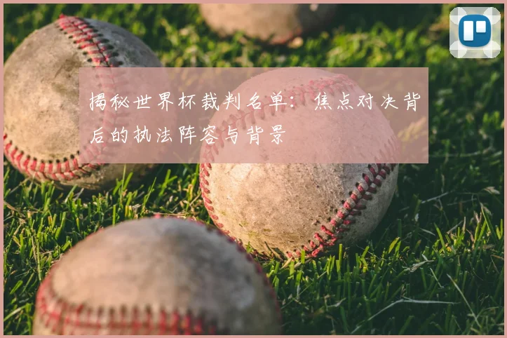 揭秘世界杯裁判名单：焦点对决背后的执法阵容与背景